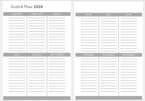 Rezerva de hartie pentru agenda A5 - Organizare Saptamanala 2026