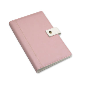 Agendă personalizată piele ecologică A6 (mică) Blush Pink Quartz Office