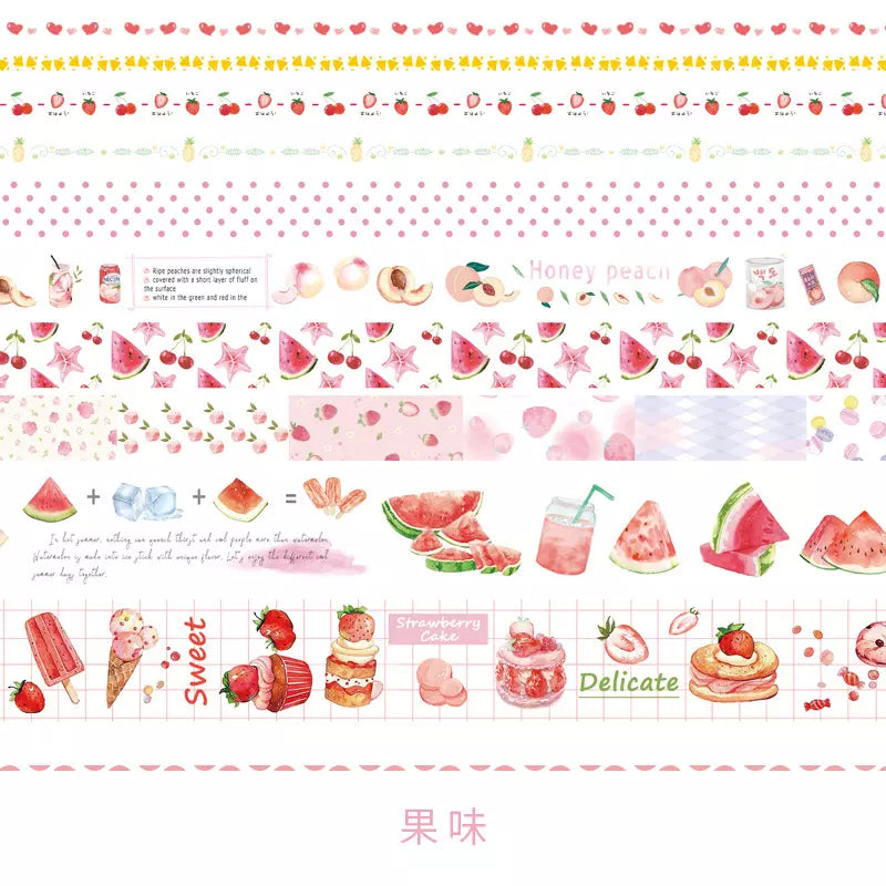 Washi Tape Fruits 10/set