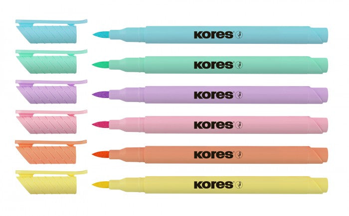 Brush Marker Kores Pastel 6/set