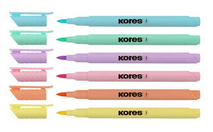Brush Marker Kores Pastel 6/set