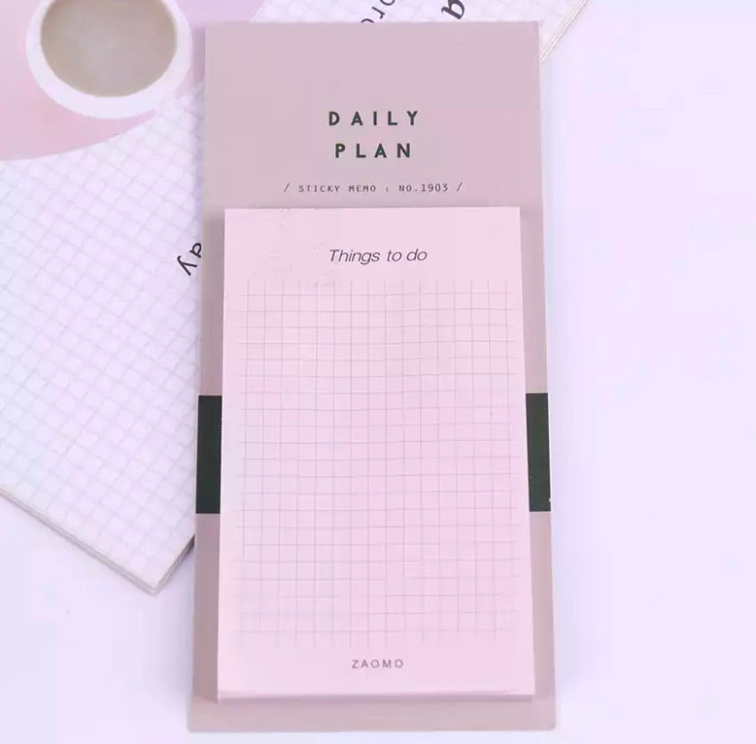 Daily Plan Post-Its Beige
